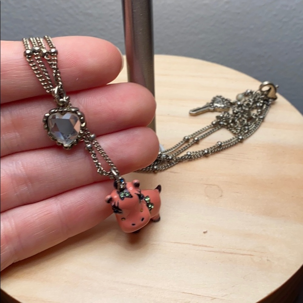 Hippo charm necklace